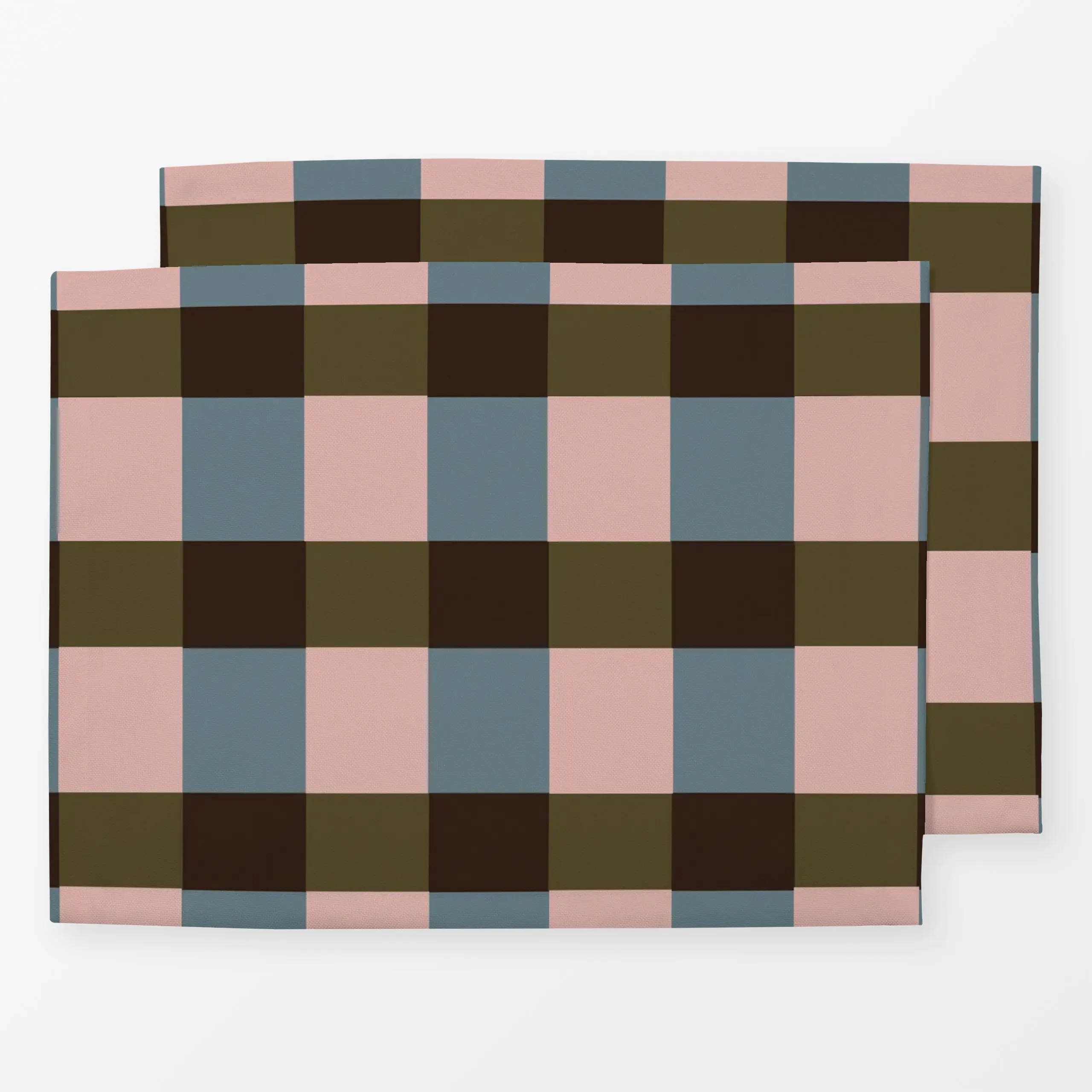 Tischset Retro Checkered - Symbole & Muster - von „KunstbyStephie"; Muster, landhaus, pattern, kariert, gingham, checks, tre...