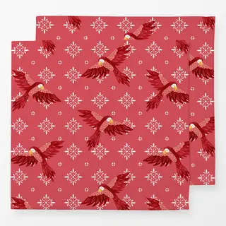 Servietten Parrot pattern red