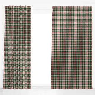 Dekovorhang Tartan Plaid tannengrün