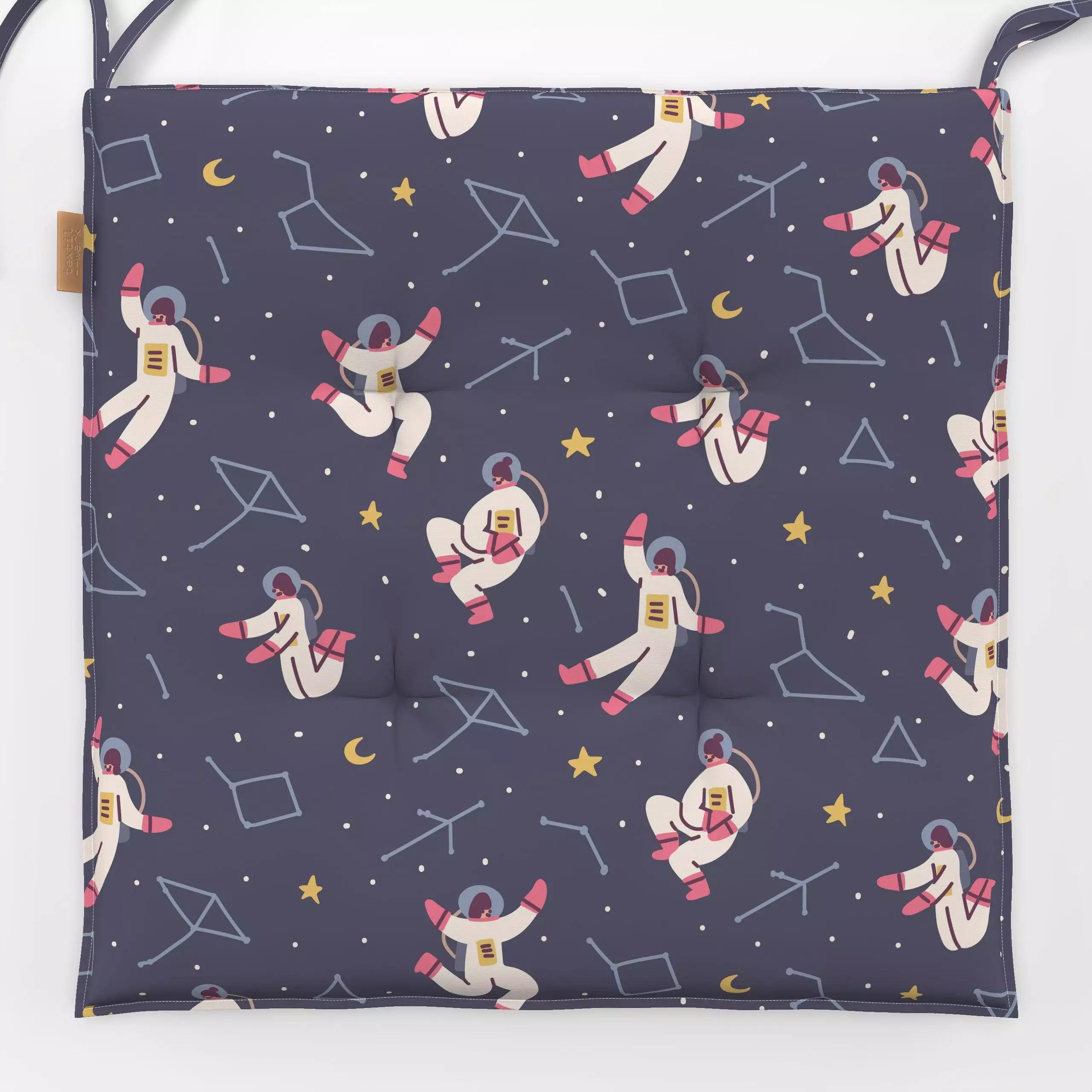 Sitzkissen Written in the Stars - Astronomie & Weltraum - von „Sara Maese"; Sterne, galaxy, galaxie, stars, universum, unive...