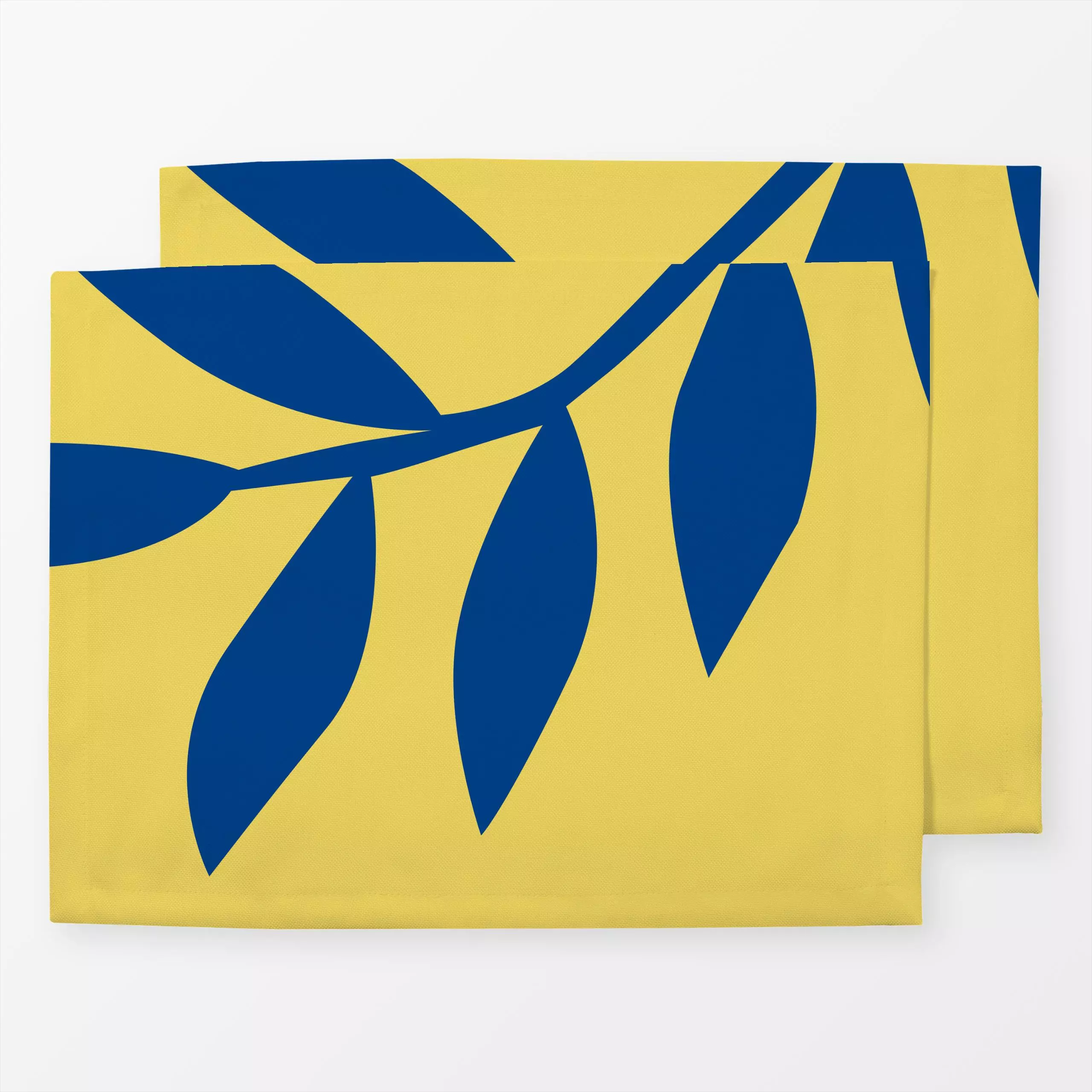 Tischset Blaue Blätter, Blumen, Sommer, von Kerstin Ax