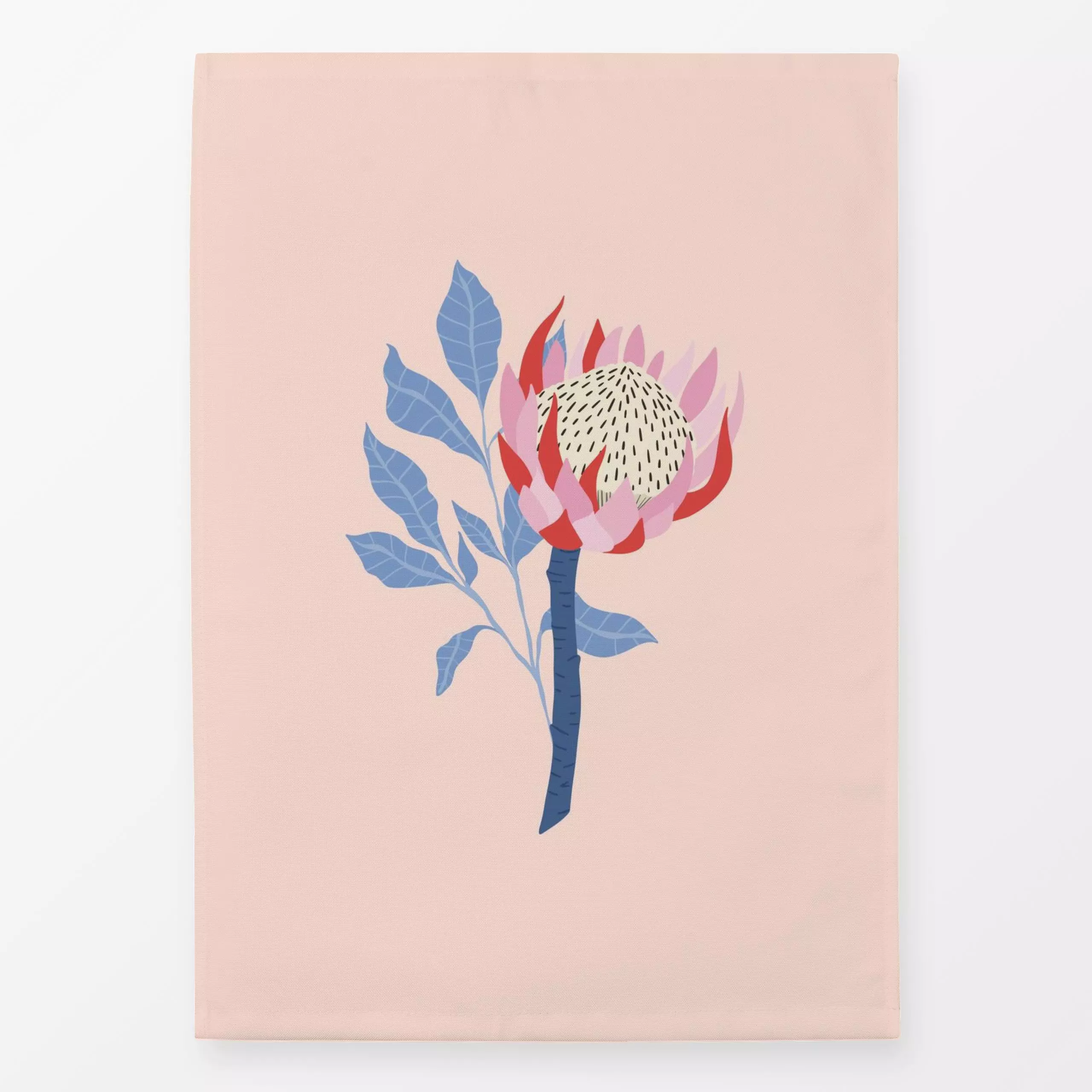 Geschirrtücher Proteablüte - Blumen & Florales, Sommer, Pflanzen & Botanik - von „DEINKI"; Blumen, Protea, Blüten, Sommer, e...