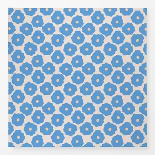 Tischdecke Liva Flowers Pattern Blue
