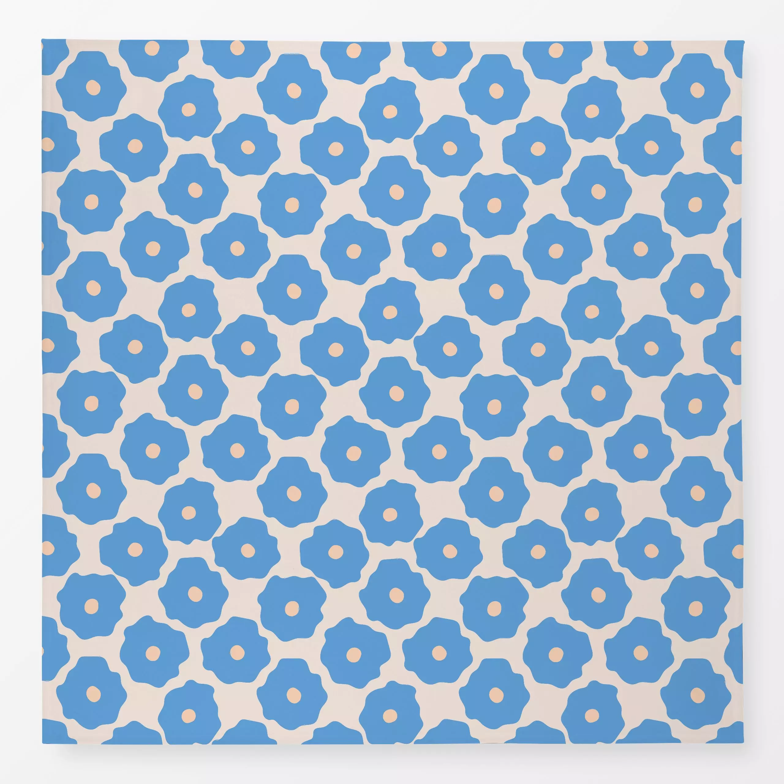 Tischdecke Liva Flowers Pattern Blue - Blumen & Florales, Sommer, Symbole & Muster - von „Jana Driver"; Sommerblumen, floral...