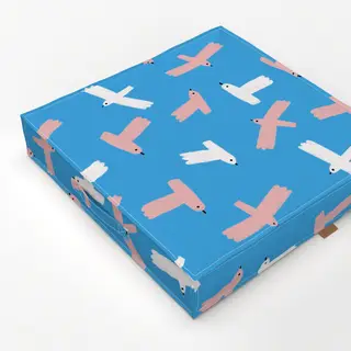 Bodenkissen Fliegende Vögel - Blau