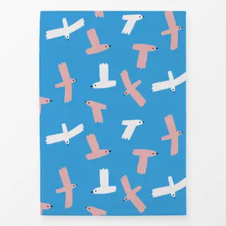 Geschirrtücher Fliegende Vögel - Blau