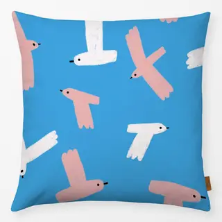Kissen Fliegende Vögel - Blau