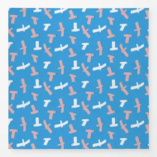 Tischdecke Fliegende Vögel - Blau