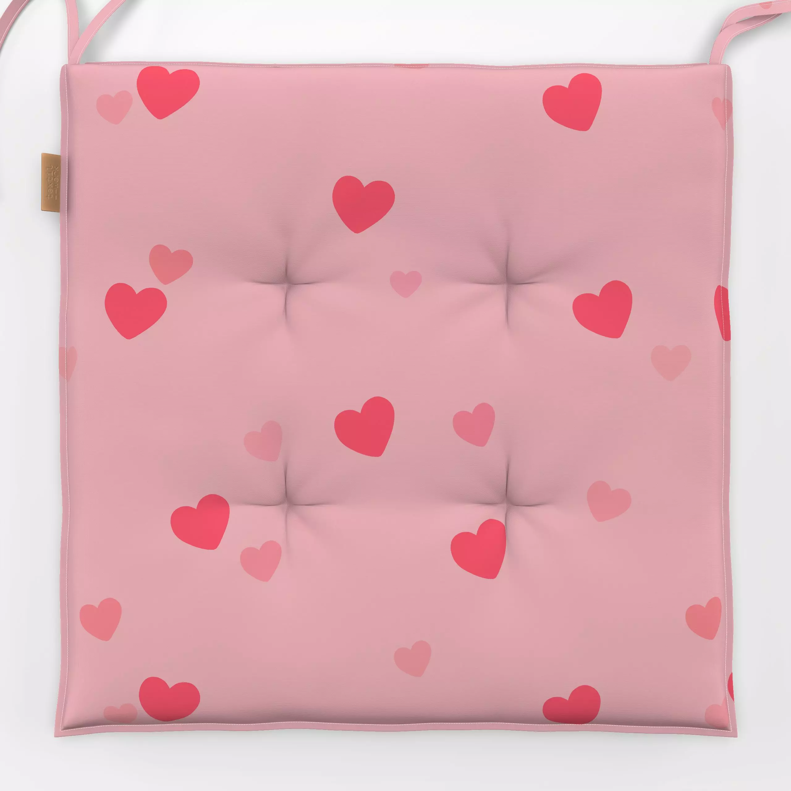 Sitzkissen Verliebt - Liebe, Romantik & Pride, Symbole & Muster - von „Julia Reyelt"; rosa, Love, Herzen, Valentinstag, Lieb...