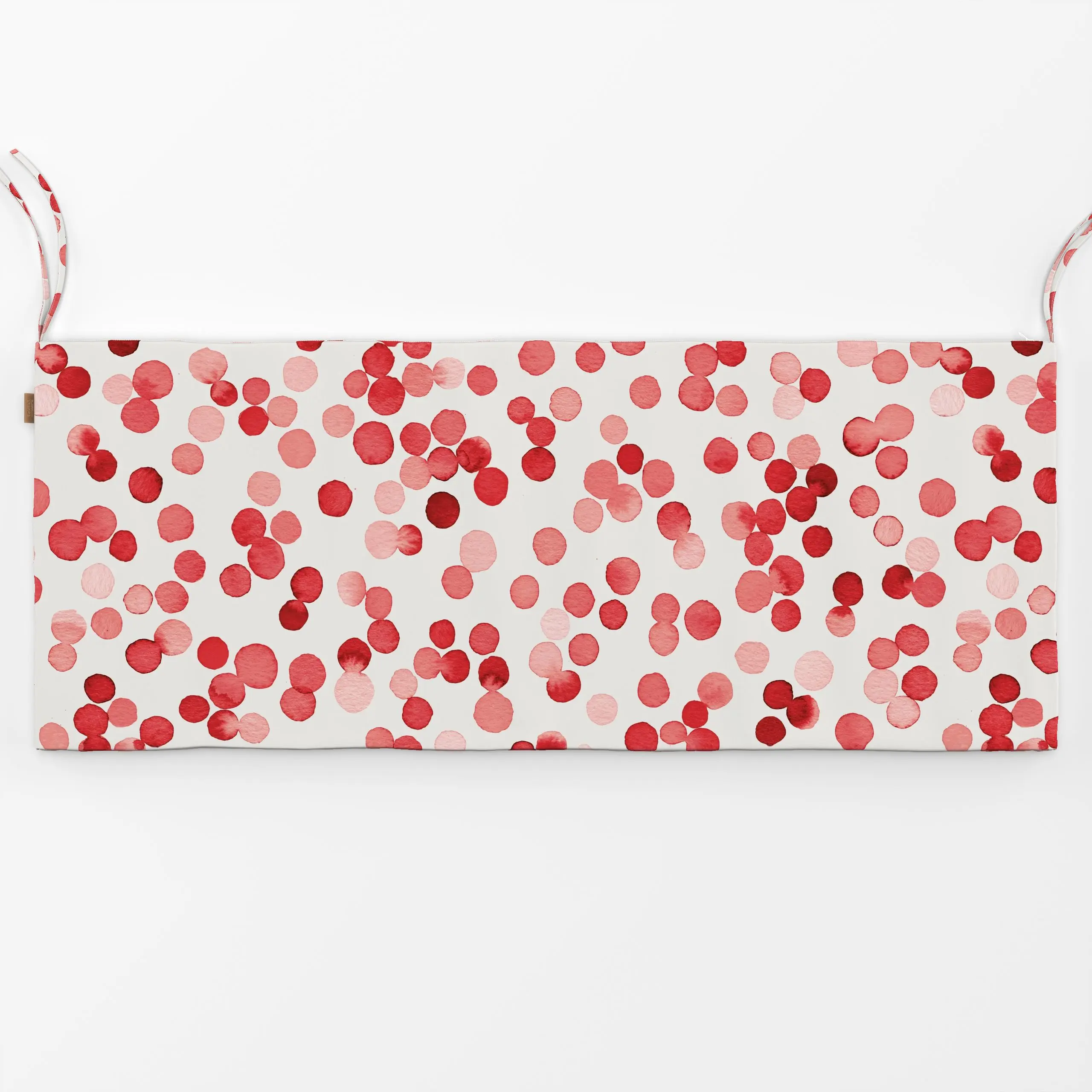 Bankauflage Weihnachten Punkte Dots Red - Weihnachten, Symbole & Muster - von „Ninola Design "; boho, Muster, Aquarell, Punk...