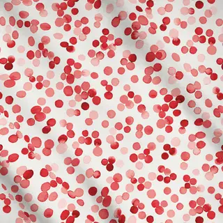 Meterware Weihnachten Punkte Dots Red