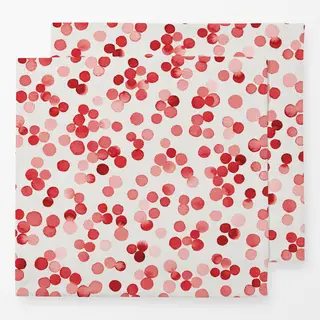 Servietten Weihnachten Punkte Dots Red