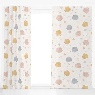 Dekovorhang Meeresfreunde Aquarellmuster