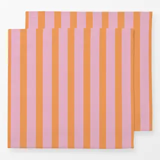 Servietten Streifen Orange Lila