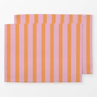 Tischset Streifen Orange Lila