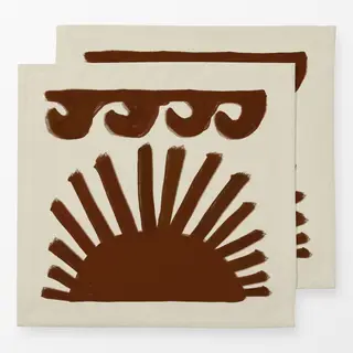 Servietten Sun and Waves Abstract Painted