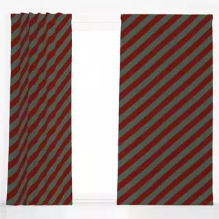 Dekovorhang Stripes Red Green