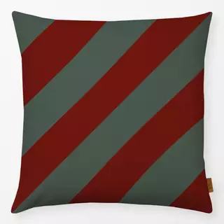 Kissen Stripes Red Green