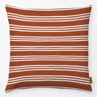 Kissen Streifen Beige Braun