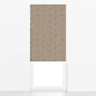 Raffrollo Schneebeeren Watercolor braun