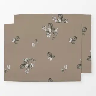 Tischset Schneebeeren Watercolor braun