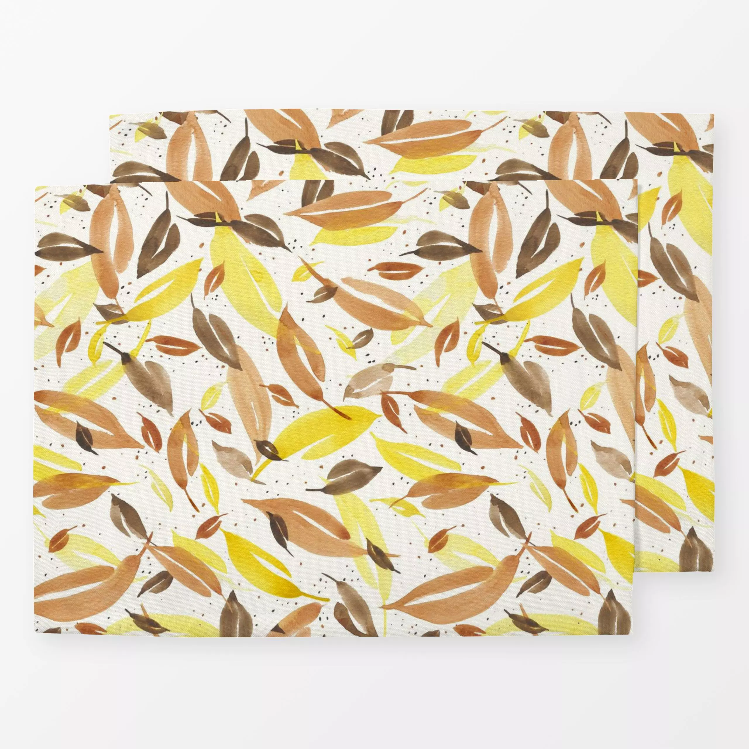 Tischset Fall Leaves - Blumen & Florales, Herbst - von „Studio Salz"; Blätter, warm, herbstlich, Herbstlaub, studiosalz