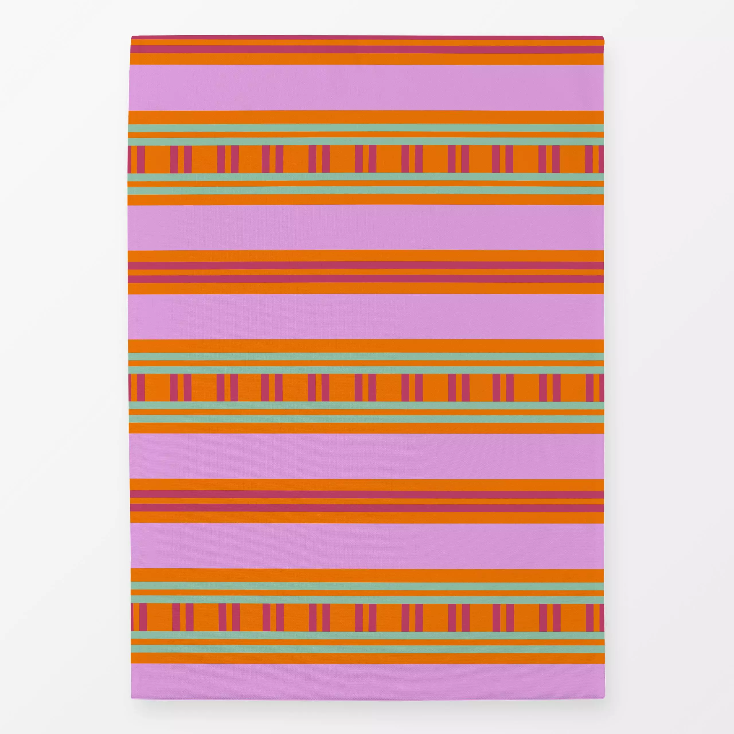 Geschirrtücher pink tribal stripes - Symbole & Muster - von „Patries Elisabeth"; Orange, stripes, gruen, Koralle, Streifenmu...