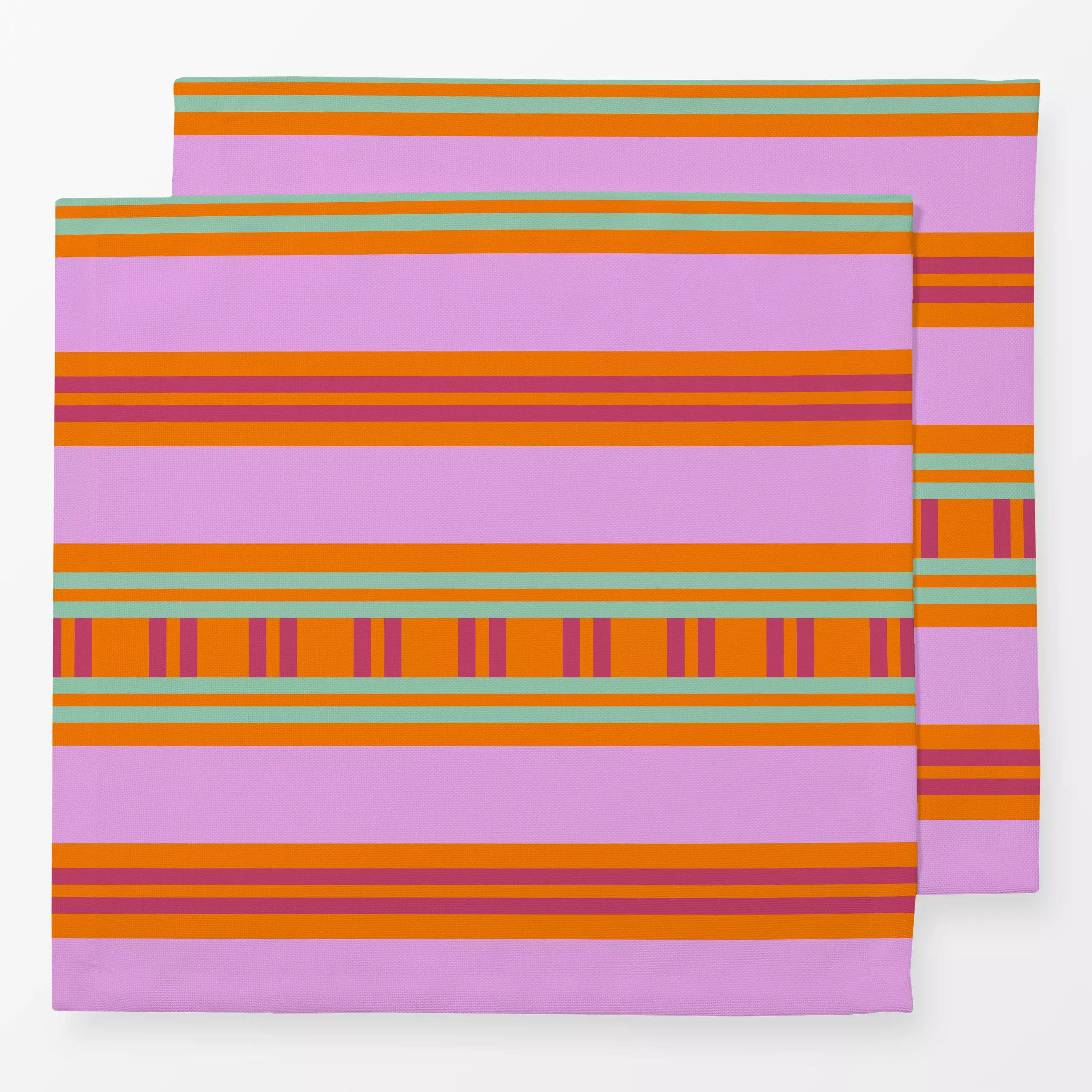 Servietten pink tribal stripes - Symbole & Muster - von „Patries Elisabeth"; Orange, stripes, gruen, Koralle, Streifenmuster...