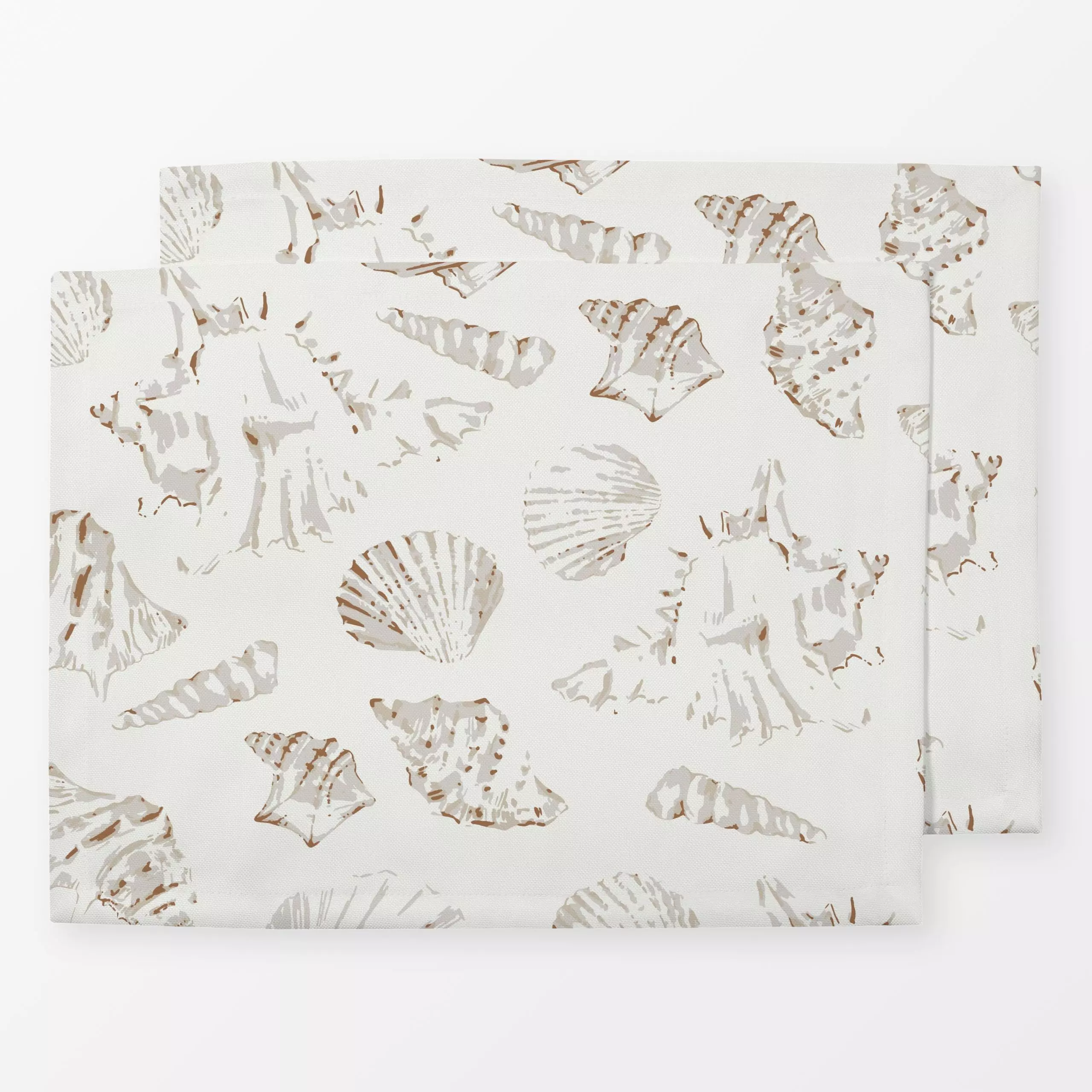 Tischset Muscheln sand, Sommer, von Katrin Graff