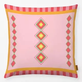 Kissen Cool Boho Diamonds pink orange