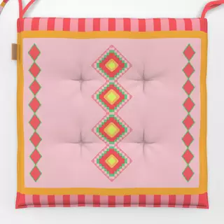 Sitzkissen Cool Boho Diamonds pink orange