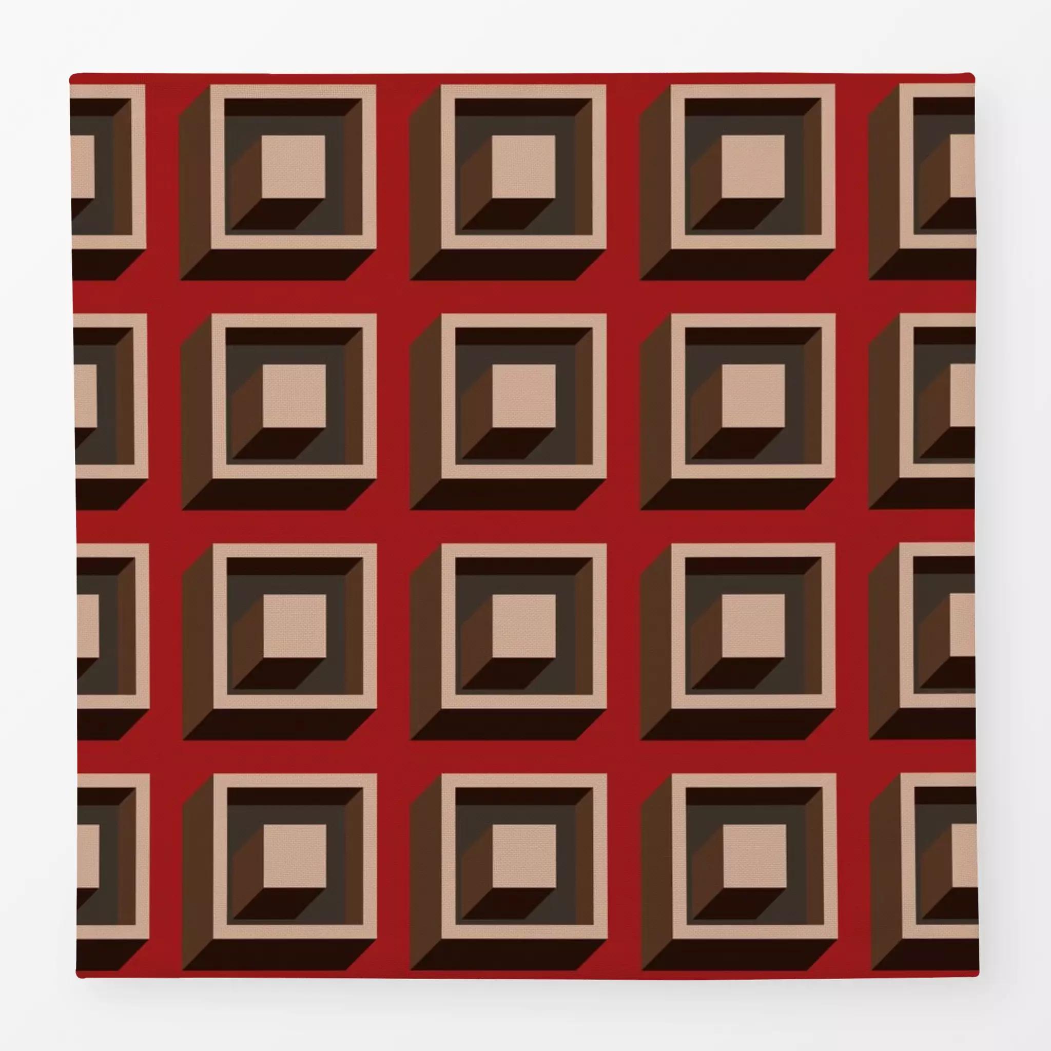 Servietten Cubic Pattern Red Cubic Pattern Red
