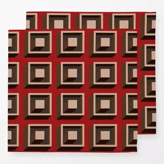 Servietten Cubic Pattern Red