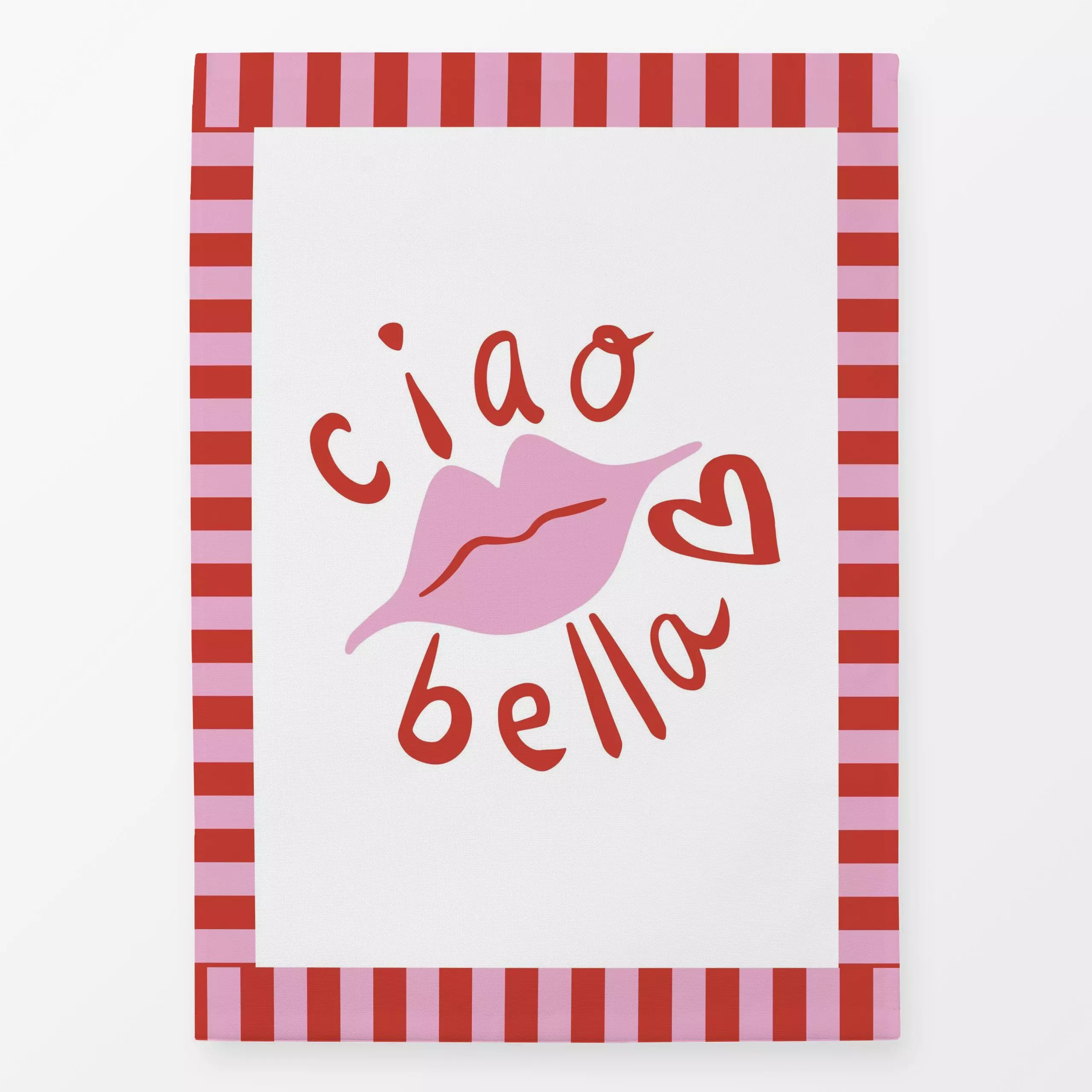 Geschirrtücher ciao bella kisses - Liebe, Romantik & Pride, Sommer, Sprüche & Schriftzüge - von „Vivian Hasenclever"; Italie...
