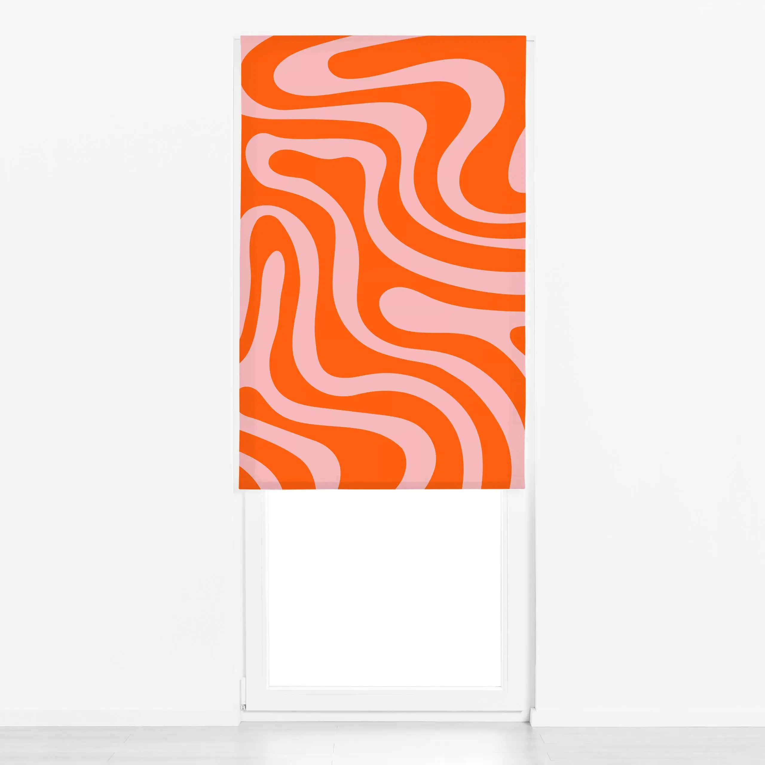 Raffrollo Groovy Swirl - Symbole & Muster, Retro & Vintage - von „Maren Gross "; hippie, Muster, Retro, grafisch, Geschenk, ...