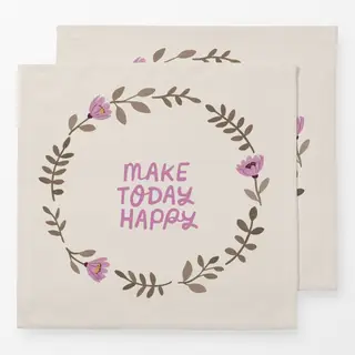 Servietten Kranz Happy