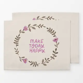 Tischset Kranz Happy