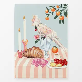 Geschirrtücher Frühstück mit Vogel