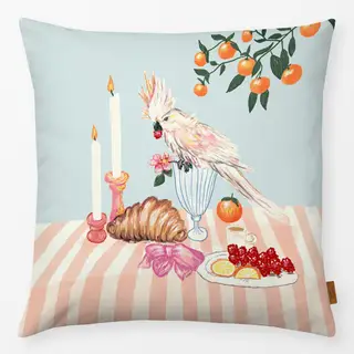 Kissen Frühstück mit Vogel