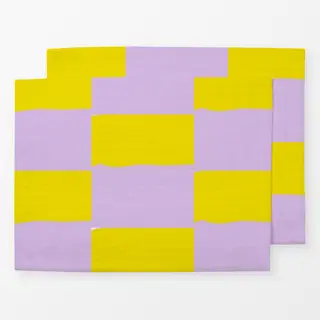 Tischset Colorblock gelb lila
