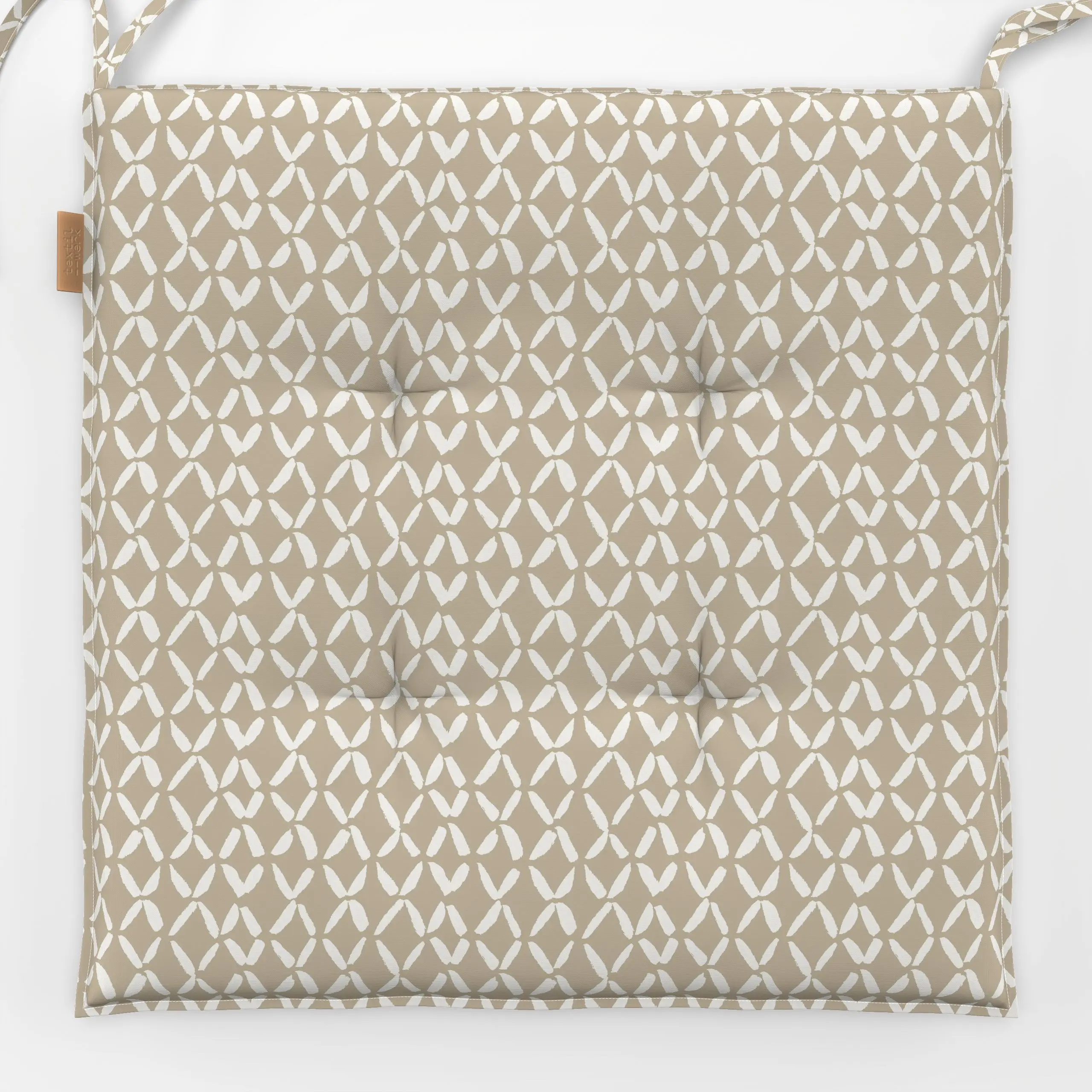 Sitzkissen Rauten - Beige Kollektion - Symbole & Muster - von „Kathrin Löffler"; boho, Textur, schlicht, soft, cottage