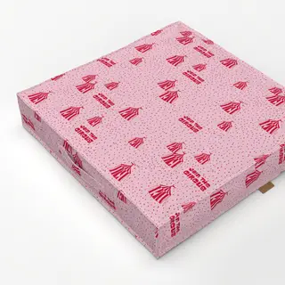 Bodenkissen Join the circus allover rosa