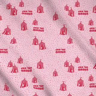 Meterware Join the circus allover rosa