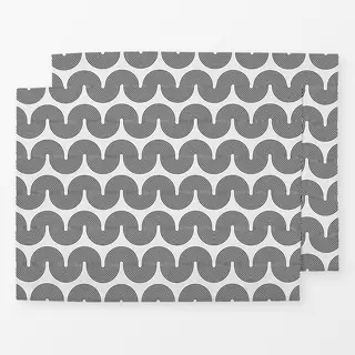 Tischset Black Waves