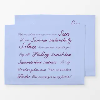 Tischset Typo Englisch Blau