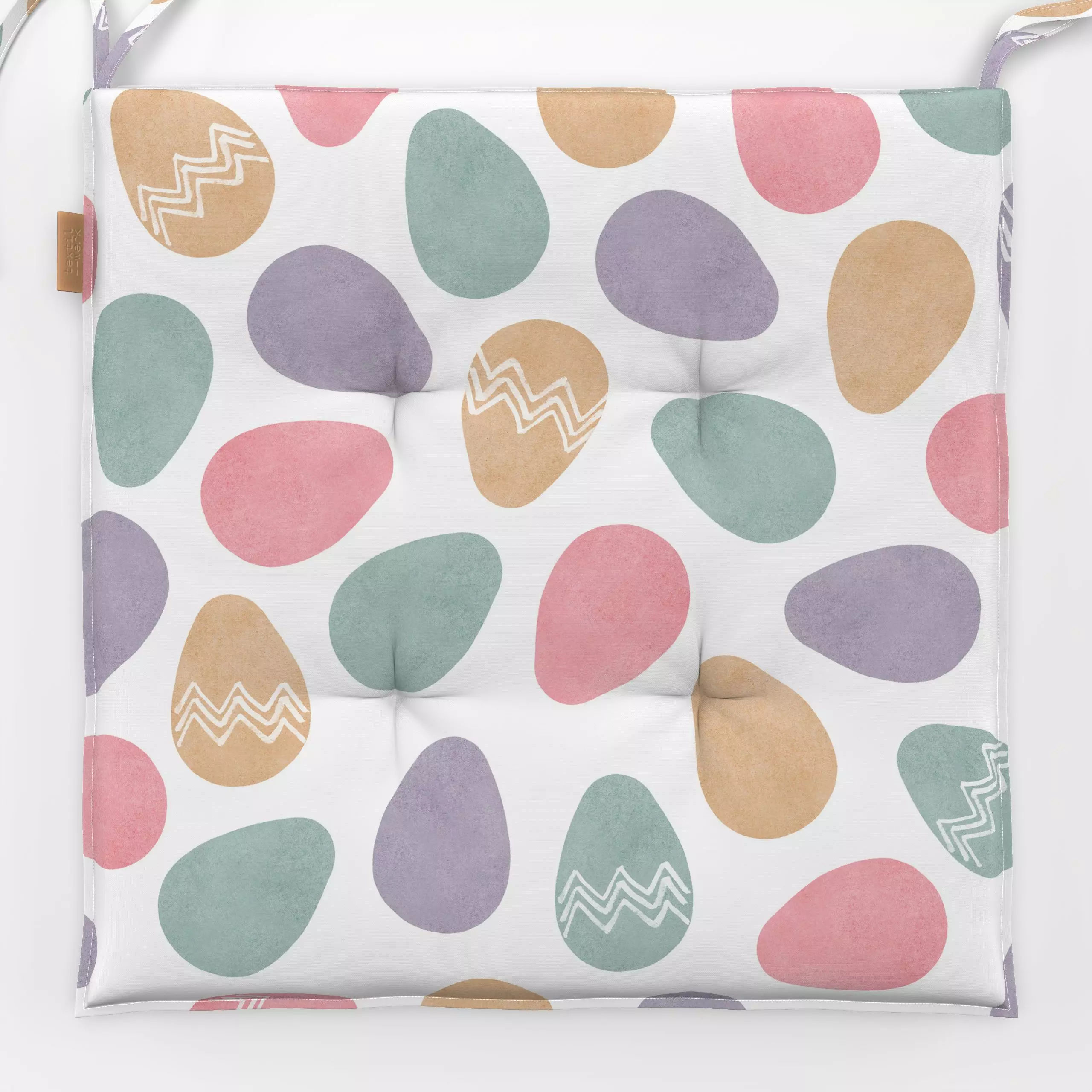 Sitzkissen Ostereier Rustic - Frühling, Symbole & Muster, Anlässe - von „Ninola Design "; Geometrisch, Kinderzimmer, Ostern,...