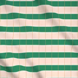 Meterware Stripes Crossed Green