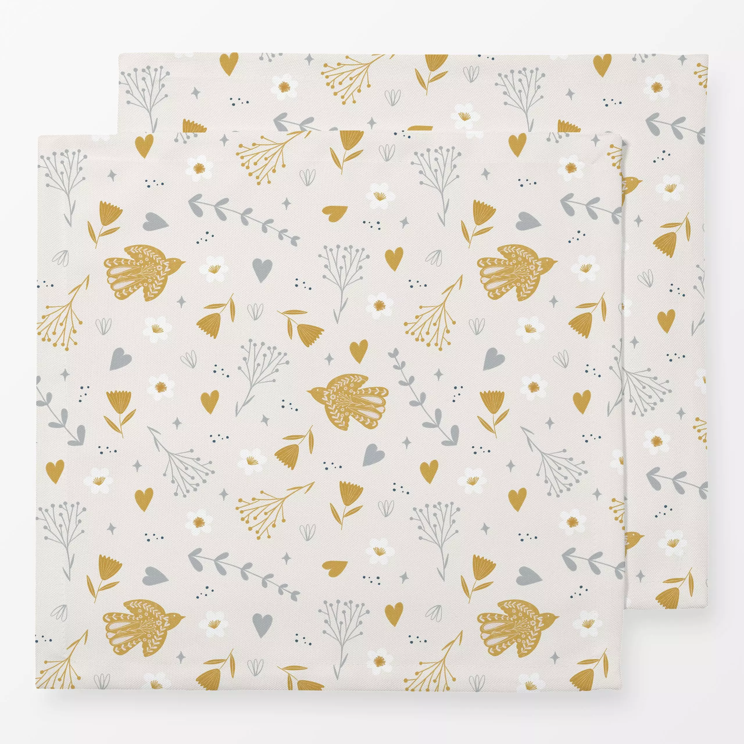 Servietten Folk Bird - Blumen & Florales, Kinderzimmer & Motive für Kinder, Symbole & Muster - von „Menina Lisboa "; Muster,...