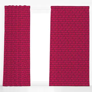 Dekovorhang Ho Ho Ho rot pink