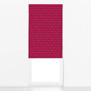 Raffrollo Ho Ho Ho rot pink